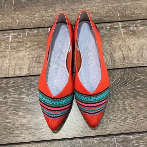 RARE Rothy’s Merino Collection Blaze Ribbon Stripe Points NEW - Picture 7 of 15